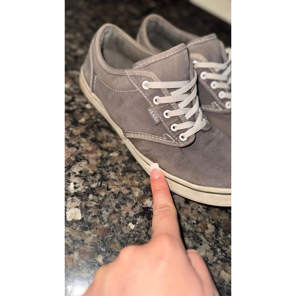 Vans Atwood Low Gray Canvas Skate Shoes Womens 7.5 Sneakers